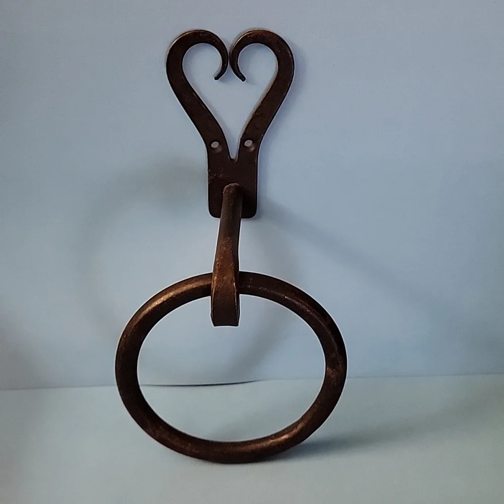 Heavy Wrought Iron Towel Ring